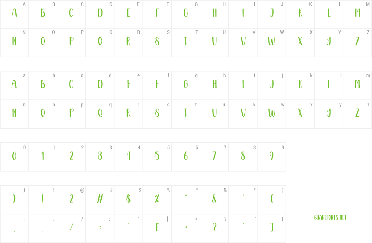 Font Simple Sample preview